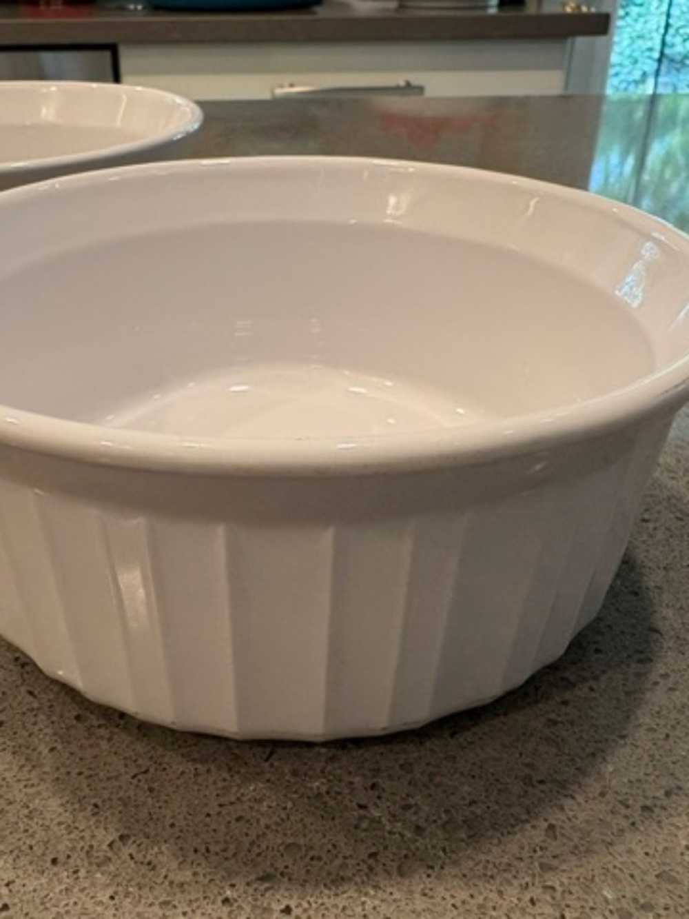 Set of 2 Corning Ware French White Round/Soufflé Dishes